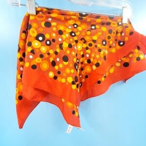 Preview Collection orange polka dot silk scarf 19.5" square